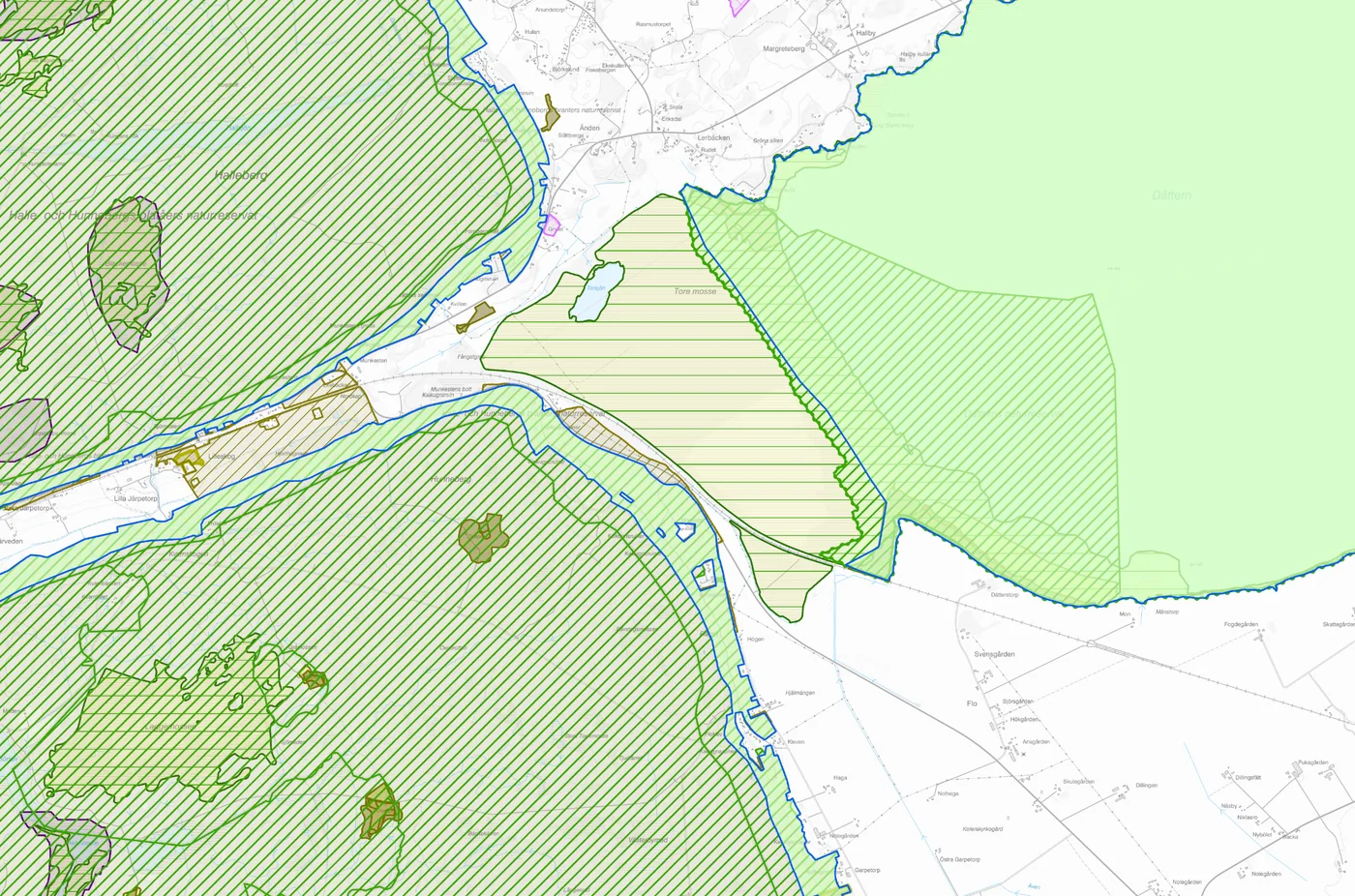 Förhandsvisning av naturmiljögeodata